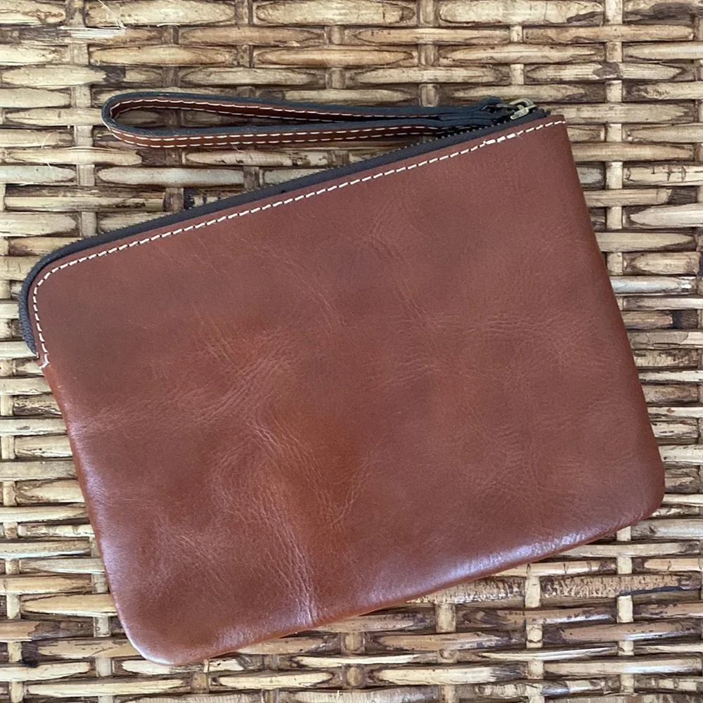 Patricia Nash leather large wristlet bag